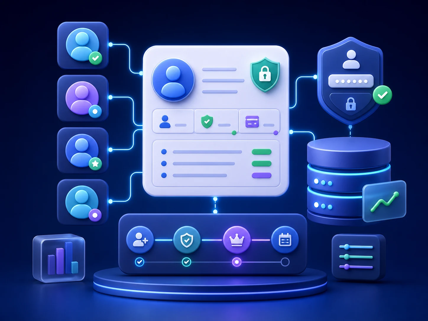 Secure customer profiles and membership records managed through Supabase.